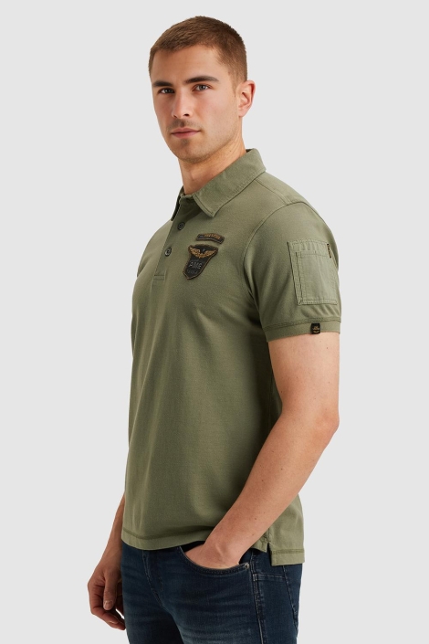 PME legend short sleeve polo fine pique badge